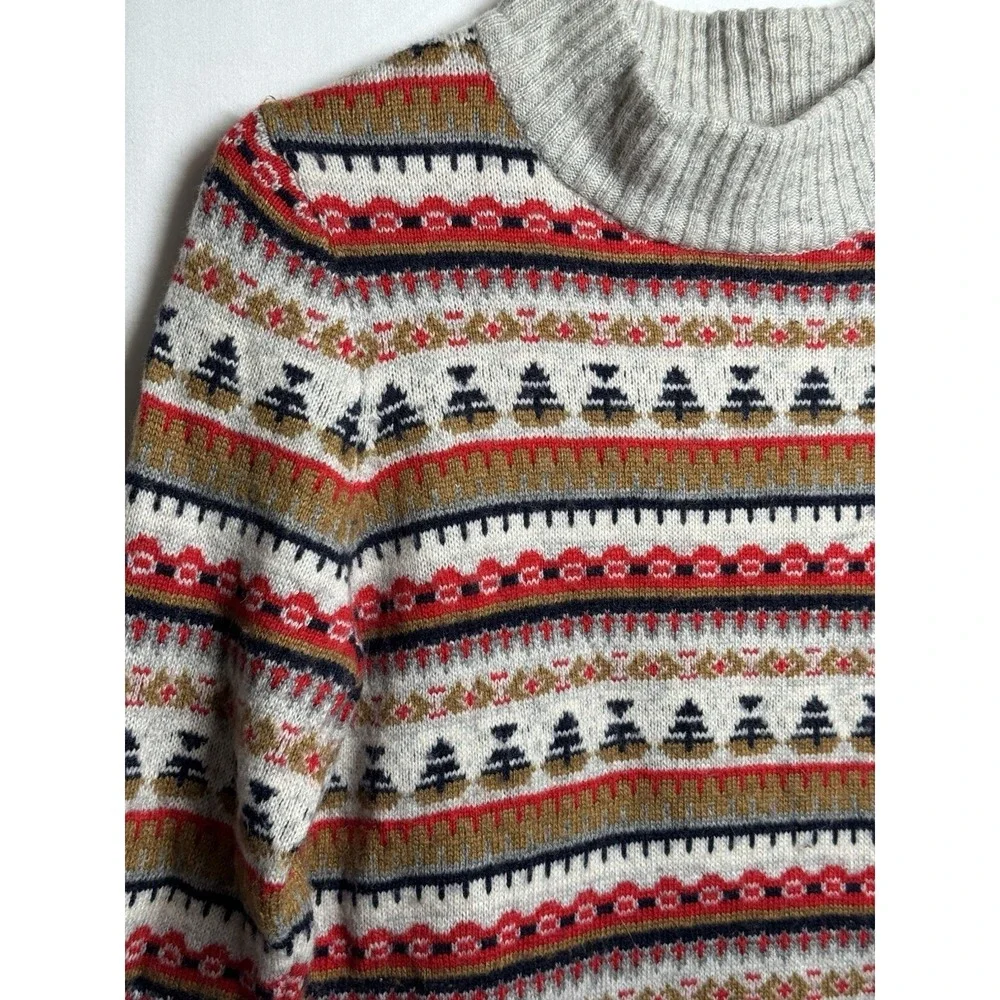 J.CREW Lambs Wool‎ Pullover Sweater Size Small Fall Holiday Sweater
